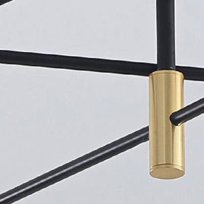 4-Light Hanging Ceiling Light Contemporary Style Sputnik Shape Metal Suspension Pendant