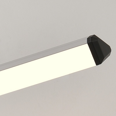 Modern Metal and Acrylic Third Gear Vanity Light Strip Linear Vanity Light Fixtures