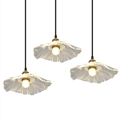 1 Light Bowl Pendant Lighting Fixtures Modern Style Glass Pendant Lamp in Beige