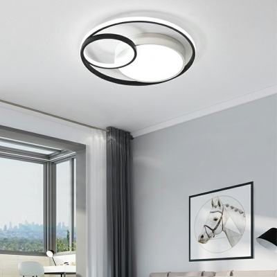 3-Light Flushmount Lighting Minimalism Style Round Shape Metal Ceiling Flush Mount