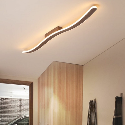 Black Linear Sconce Light Fixture Modern Style Metal 1 Light Wall Light Fixture