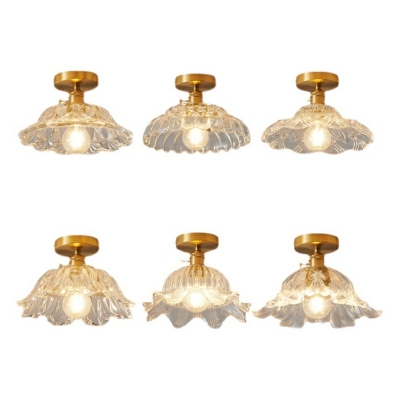 Brass Flush Mount Ceiling Light Fixtures with Glass Shade Flush Ceiling Lights