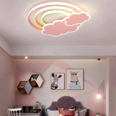 Cloud Shape Flush Mount Ceiling Lighting Fixture with Arcylic Shade Flush Ceiling Light