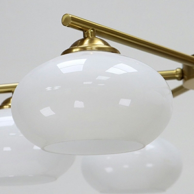Contemporary Sphere Chandelier Lights Glass Chandelier Light Fixture in Gold