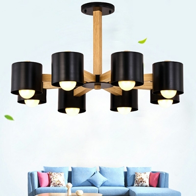 Drum Modern Chandelier Lighting Fixture Nordic Style Living Room Hanging Ceiling Light
