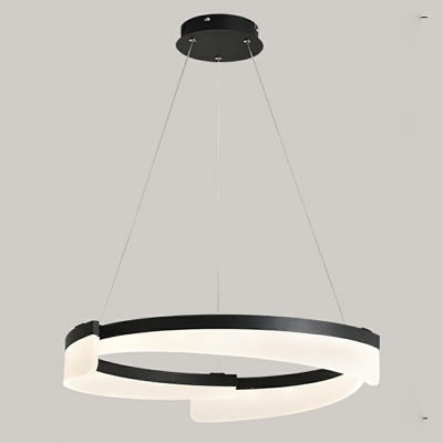Modern Circular Chandelier Lights Metal 1-Light Chandelier Light Fixture
