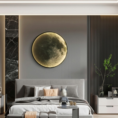 Modern Circular Wall Sconce Lighting Metal and Acrylic Wall Mounted Light Fixture