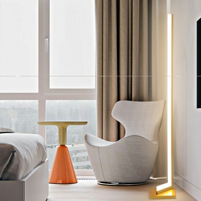 Modern Linear Floor Lamps 1-Light Metal Standard Lamps for Living Room