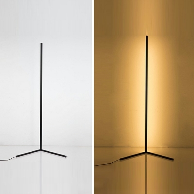 Modern Style Linear Floor Lamp Metal 1-Light LED Floor Lamp for Bedroom