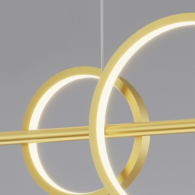 Simple Globe Island Chandelier Lights Metal and Acrylic Pendant Lighting Fixtures