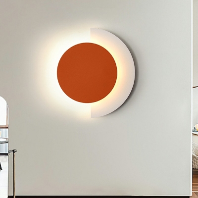Wall Sconce Contemporary Style Round Shade Acrylic Wall Mount Light For Living Room