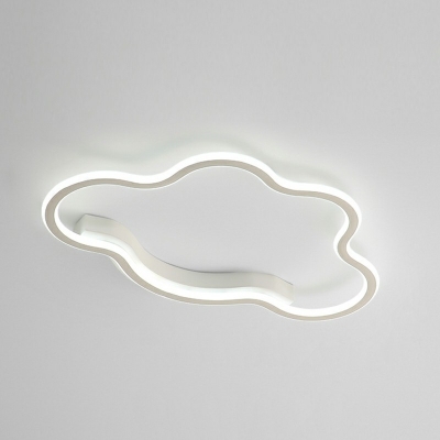 1-Light Close To Ceiling Light Minimalism Style Geometric Shape Metal Flushmount Lights