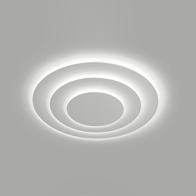 3-Light Ceiling Mount Chandelier Contemporary Style Geometric Shape Metal Flush Light Fixtures