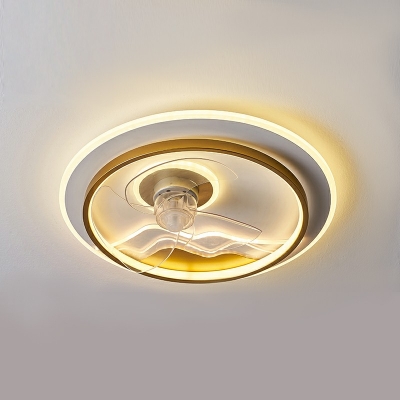 Cartoon Ceiling Fixture Modern Acrylic Metal 1-Light Fan Light for Living Room Kids Room