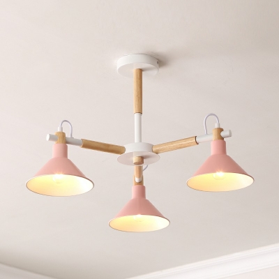 Cone Down Lighting Pendant Nordic Style Chandelier Pendant Light for Living Room