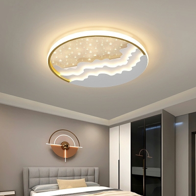 Flush-Mount Light Fixture Children's Room Style Acrylic Ceiling Mount Light for Living Room