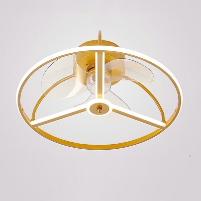 Geometric Ceiling Fan Light Metal LED Ceiling Fan for Kid’s Room