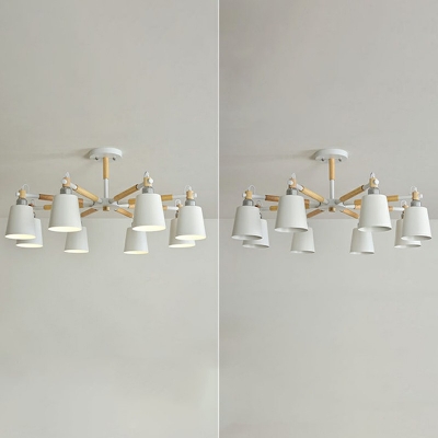 Nordic Style Pendant Lighting Fixture Modern Macaron Chandelier Lamp for Living Room