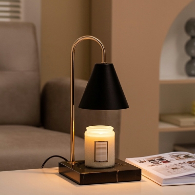 1-Light Bedside Table Lamps Simplicity Style Cone Shape Metal Nightstand Lamp (without Aromatherapy Candles)