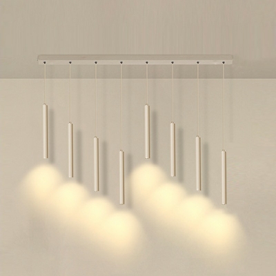 1 Light Cylinder Pendant Lighting Modern Style Metal Pendant Light Fixture in Black