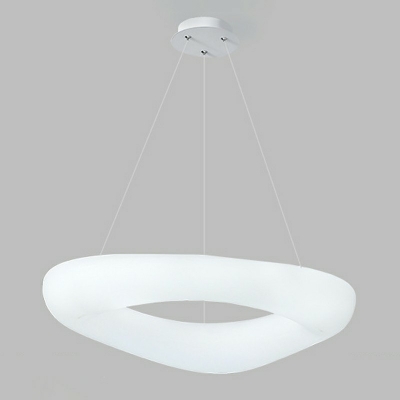 1-Light Hanging Lamp Kit Minimalist Style Circle Shape Acrylic Chandelier Light