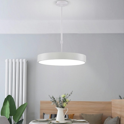 1-Light Round Pendant Light Contemporary Metal Pendant Lighting for Dining Room