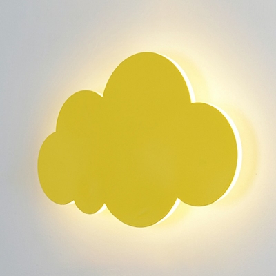 1-Light Sconce Lights Kids Style Cloud Shape Metal Wall Mounted Lighting