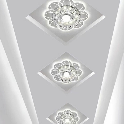 Contemporary Glass Flush Mount Lighting   Ambient Lighting Indoor