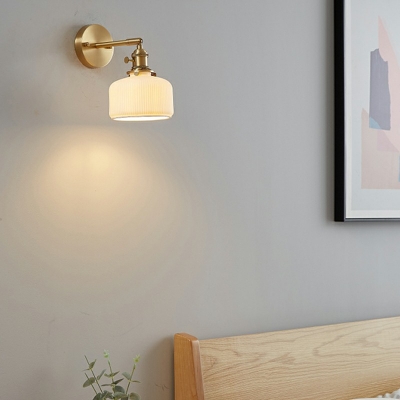 Designer Cylindrical Wall Sconce Lighting Blown Glass Wall Mounted Light Fixture