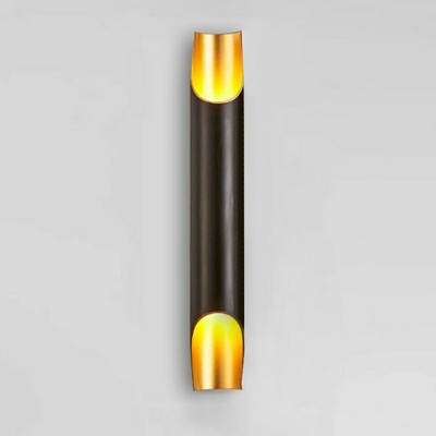 Metal Curved Sconce Light Fixture Modern Style 1 Light Wall Light Sconce in Black