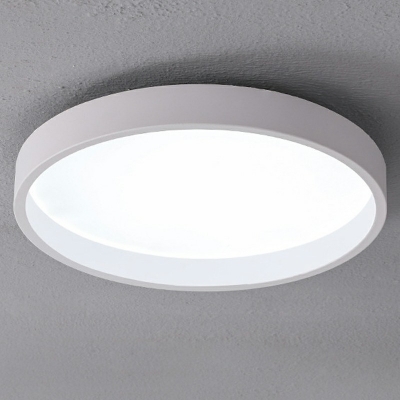 1-Light Flush Mount Modernist Style Round Shape Metal Ceiling Light Fixture