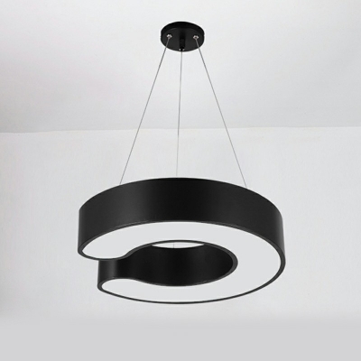 1-Light Pendant Lights Modernism Style Circle Shape Metal Hanging Ceiling Light