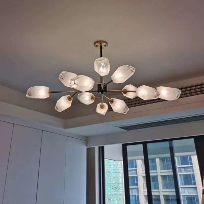 15-Light Chandelier Light Modernist Style Geometric Shape Metal Pendant Lighting