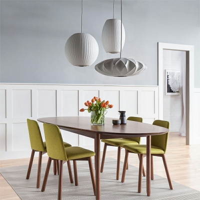 Contemporary Silk Hanging Lights Ambient Lighting for Dining Room