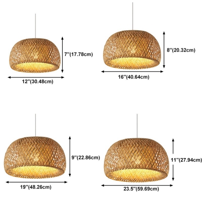 Dome Shape Hanging Pendant Light 1-Bulb Pendant Lighting