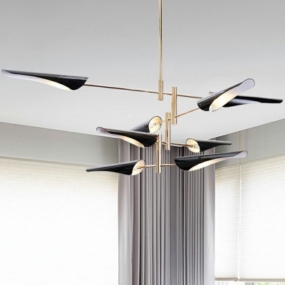 Metal Chandelier Lighting Fixtures Modern Minimalism Suspended Lighting Fixture for Living Room