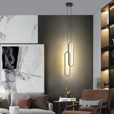 Pendant Chandelier Modern Style PVC Suspended Lighting Fixture for Living Room