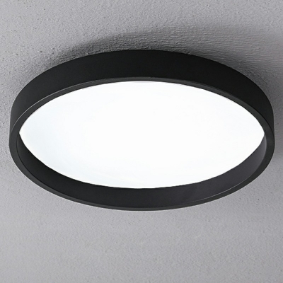 1-Light Flush Mount Modernist Style Round Shape Metal Ceiling Light Fixture