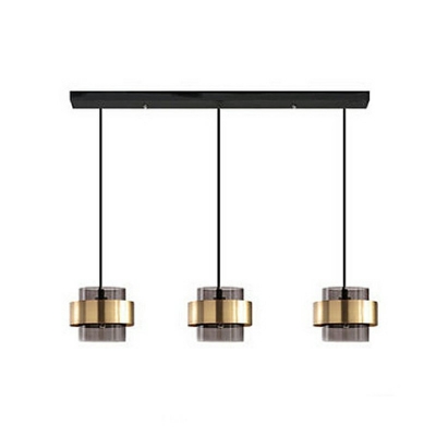 1-Light Pendant Lights Contemporary Style Cylinder Shape Metal Hanging Lamps
