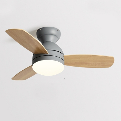 1-Light Ceiling Fan Light Minimalism Style Fan Shape Ceiling Lighting Fixture