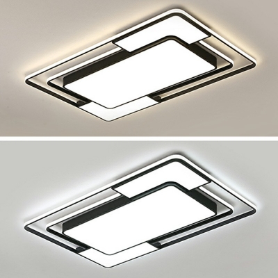 5-Light Flushmount Lighting Contemporary Style Geometric Shape Metal Ceiling Light Fixture