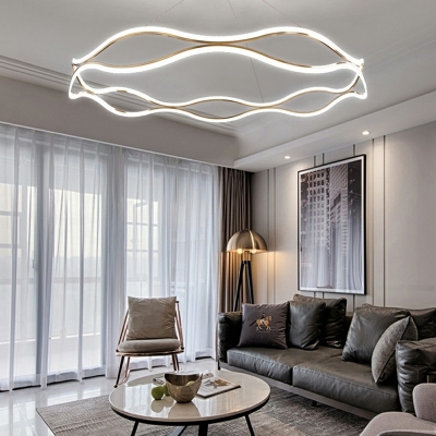 Contemporary Acrylic Prisms Ceiling Suspension Lamp Round Suspended Lighting Fixture