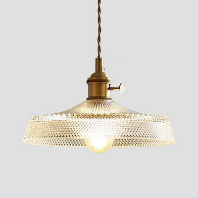 Dome Pendant Ceiling Lights Modern Style Cognac Glass 1-Light Hanging Lamp in Beige