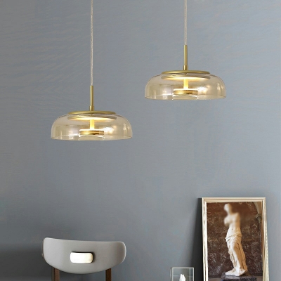 Hanging Light Kit Modern Style Glass Pendant Light for Living Room