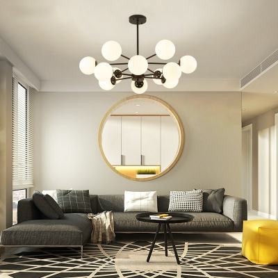 Modern Sphere Chandelier Lights Glass Chandelier Light Fixture for Living Room
