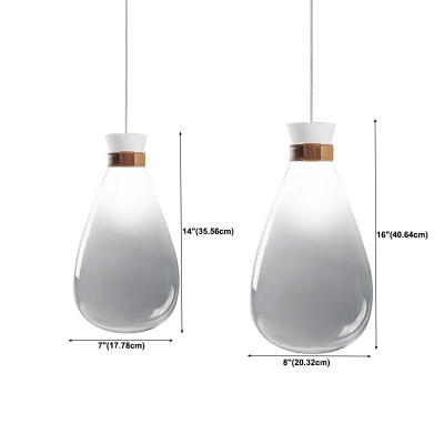 Modern Style Bell-Shaped Pendant Lighting Glass 1-Light Hanging Light Fixtures in White