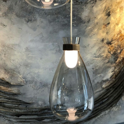 Modern Style Bell-Shaped Pendant Lighting Glass 1-Light Hanging Light Fixtures in White
