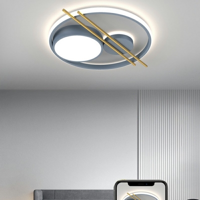 Simplicity Style Flush Ceiling Light Round Shade LED Ceiling Lights for Living Room