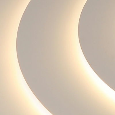 3-Light Ceiling Mount Chandelier Contemporary Style Geometric Shape Metal Flush Light Fixtures