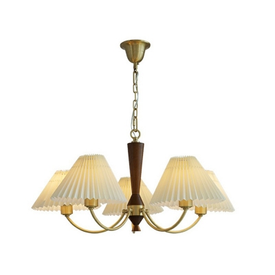 5-Light Hanging Lamp Kit Modernist Style Cone Shape Metal Chandelier Light